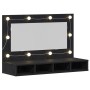 Armario Espejo LED en Roble Negro - 90x31.5x62 cm de , Tocadores de baño - Ref: Foro24-862781, Precio: 89,23 €, Descuento: -5%%