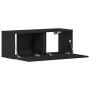 Armarios de Pared para TV (Juego de 2) - Roble Negro, 80x30x30 cm, Hecho de Madera Elaborada de , Muebles TV - Ref: Foro24-86...