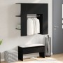 Armario de Pasillo Roble Negro Madera Elaborada 97.5 x 37 x 99 cm de , Armarios y almacenamiento - Ref: Foro24-862791, Precio...