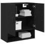 Armario de pared Negro Roble 60x30x70 cm de madera de , Taquillas y armarios de almacenamiento - Ref: Foro24-862798, Precio: ...