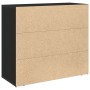 Sideboard Negro Roble 80x33x70 cm Madera Ingienierizada de , Aparadores - Ref: Foro24-862800, Precio: 86,53 €, Descuento: %