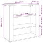 Armario de Pared Negro Roble 80x33x80 cm Madera Elaborada de , Armarios y almacenamiento - Ref: Foro24-862803, Precio: 69,93 ...