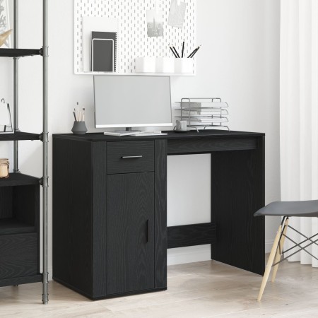 Escritorio Negro Roble 100x49x75 cm Madera Elaborada de , Escritorios - Ref: Foro24-862804, Precio: 115,20 €, Descuento: -5%%