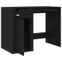 Escritorio Negro Roble 100x49x75 cm Madera Elaborada de , Escritorios - Ref: Foro24-862804, Precio: 115,20 €, Descuento: -5%%