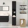 Armario de baño Negro Roble 30x30x190 cm Madera elaborada de , Tocadores de baño - Ref: Foro24-862805, Precio: 85,22 €, Descu...