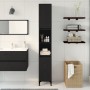 Armario de Baño Negro Roble 30x30x190 cm Madera Elaborada de , Tocadores de baño - Ref: Foro24-862806, Precio: 87,75 €, Descu...