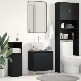 Mueble de lavabo Negro Roble 58x33x60 cm Madera elaborada de , Tocadores de baño - Ref: Foro24-862809, Precio: 50,80 €, Descu...