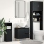 Gabinete de fregadero Madera de roble negra 65x33x60 cm Madera elaborada de , Tocadores de baño - Ref: Foro24-862811, Precio:...