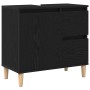 Gabinete de fregadero Madera de roble negra 65x33x60 cm Madera elaborada de , Tocadores de baño - Ref: Foro24-862811, Precio:...