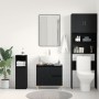 Gabinete de fregadero Madera de roble negra 65x33x60 cm Madera elaborada de , Tocadores de baño - Ref: Foro24-862811, Precio:...