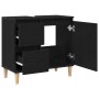 Gabinete de fregadero Madera de roble negra 65x33x60 cm Madera elaborada de , Tocadores de baño - Ref: Foro24-862811, Precio:...