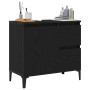 Gabinete de baño Roble negro Madera elaborada Mediano de , Tocadores de baño - Ref: Foro24-862812, Precio: 72,47 €, Descuento: %