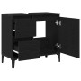 Gabinete de baño Roble negro Madera elaborada Mediano de , Tocadores de baño - Ref: Foro24-862812, Precio: 72,47 €, Descuento: %