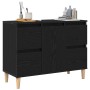 Gabinete de Lavabo Negro Roble 80x33x60 cm Madera Elaborada de , Tocadores de baño - Ref: Foro24-862813, Precio: 94,20 €, Des...