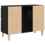 Gabinete de Lavabo Negro Roble 80x33x60 cm Madera Elaborada de , Tocadores de baño - Ref: Foro24-862813, Precio: 94,20 €, Des...