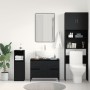 Gabinete para lavabo de baño negro roble 80x33x60 cm de madera de , Tocadores de baño - Ref: Foro24-862814, Precio: 97,68 €, ...