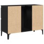 Gabinete para lavabo de baño negro roble 80x33x60 cm de madera de , Tocadores de baño - Ref: Foro24-862814, Precio: 97,68 €, ...