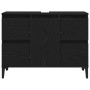 Gabinete para lavabo de baño negro roble 80x33x60 cm de madera de , Tocadores de baño - Ref: Foro24-862814, Precio: 97,68 €, ...