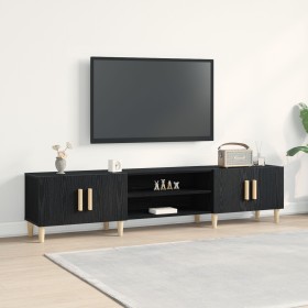 Mueble para TV Negro Roble 180x31,5x40 cm Madera Elaborada de , Muebles TV - Ref: Foro24-862817, Precio: 107,13 €, Descuento: %