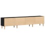 Mueble para TV Negro Roble 180x31,5x40 cm Madera Elaborada de , Muebles TV - Ref: Foro24-862817, Precio: 107,13 €, Descuento: %