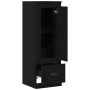Altillo Negro Roble 36x35,5x103,5 cm Madera Elaborada de , Aparadores - Ref: Foro24-862819, Precio: 67,59 €, Descuento: -5%%
