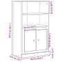 Mueble Alto Roble Negro 60x35.5x103.5 cm Madera Resistente de , Aparadores - Ref: Foro24-862820, Precio: 85,31 €, Descuento: ...