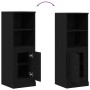Gabinete Alto de Roble Negro 36x35.5x103.5 cm Madera MDF de , Aparadores - Ref: Foro24-862821, Precio: 63,92 €, Descuento: -5%%