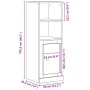 Gabinete Alto de Roble Negro 36x35.5x103.5 cm Madera MDF de , Aparadores - Ref: Foro24-862821, Precio: 63,92 €, Descuento: -5%%