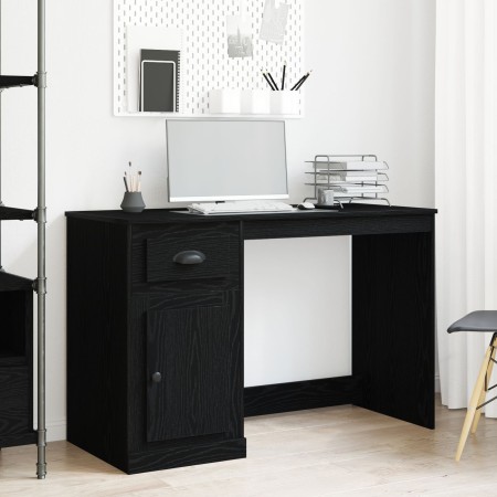 Escritorio  con almacenamiento roble negro 50x115x75 cm madera aglomerada | Foro24.es | Tu tienda online para hogar, jardín y más Foro24.es