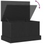 Caja de almacenamiento Negro Roble 50x30x28 cm Madera elaborada de , Baúles de almacenamiento - Ref: Foro24-862825, Precio: 4...