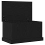 Caja de Almacenamiento Negro de Roble 70x40x38 cm de Madera Ingenierizada de , Baúles de almacenamiento - Ref: Foro24-862826,...
