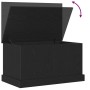 Caja de Almacenamiento Negro de Roble 70x40x38 cm de Madera Ingenierizada de , Baúles de almacenamiento - Ref: Foro24-862826,...