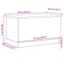 Caja de Almacenamiento Negro de Roble 70x40x38 cm de Madera Ingenierizada de , Baúles de almacenamiento - Ref: Foro24-862826,...