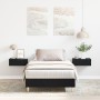 Estructura de Cama 90x190 cm Madera de Roble Negra de , Camas y somieres - Ref: Foro24-862862, Precio: 84,23 €, Descuento: -5%%