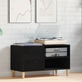 Cabinet de discos Negro Roble 84,5x38x48 cm Madera elaborada de , Armarios y almacenamiento - Ref: Foro24-862866, Precio: 65,...