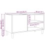 Cabinet de discos Negro Roble 84,5x38x48 cm Madera elaborada de , Armarios y almacenamiento - Ref: Foro24-862866, Precio: 65,...