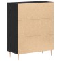 Aparador Negro Roble 69,5x34x90 cm Madera Ingenierizada de , Aparadores - Ref: Foro24-862872, Precio: 87,86 €, Descuento: -5%%