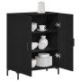 Aparador Negro de Roble 69,5x34x90 cm de Madera Ingenierizada de , Aparadores - Ref: Foro24-862874, Precio: 95,48 €, Descuent...