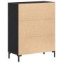 Aparador Negro de Roble 69,5x34x90 cm de Madera Ingenierizada de , Aparadores - Ref: Foro24-862874, Precio: 95,48 €, Descuent...