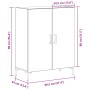 Aparador Negro de Roble 69,5x34x90 cm de Madera Ingenierizada de , Aparadores - Ref: Foro24-862874, Precio: 95,48 €, Descuent...