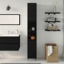 Armario de baño Negro Roble 30x30x190 cm Madera de ingeniería de , Muebles de baño - Ref: Foro24-862881, Precio: 90,88 €, Des...