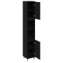 Armario de baño Negro Roble 30x30x190 cm Madera de ingeniería de , Muebles de baño - Ref: Foro24-862881, Precio: 90,88 €, Des...