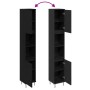 Armario de Baño Negro Roble 30x30x190 cm Madera Ingenierizada de , Muebles de baño - Ref: Foro24-862882, Precio: 87,52 €, Des...