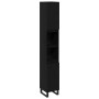 Gabinete de baño Negro Roble 30x30x190 cm Madera elaborada de , Tocadores de baño - Ref: Foro24-862883, Precio: 91,02 €, Desc...