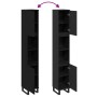 Gabinete de baño Negro Roble 30x30x190 cm Madera elaborada de , Tocadores de baño - Ref: Foro24-862883, Precio: 91,02 €, Desc...