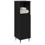 Cabinet de Baño Negro Roble 30x30x100 cm Madera Ingenierizada de , Muebles de baño - Ref: Foro24-862884, Precio: 60,02 €, Des...