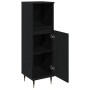 Cabinet de Baño Negro Roble 30x30x100 cm Madera Ingenierizada de , Muebles de baño - Ref: Foro24-862884, Precio: 60,02 €, Des...
