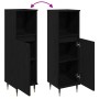 Cabinet de Baño Negro Roble 30x30x100 cm Madera Ingenierizada de , Muebles de baño - Ref: Foro24-862884, Precio: 60,02 €, Des...