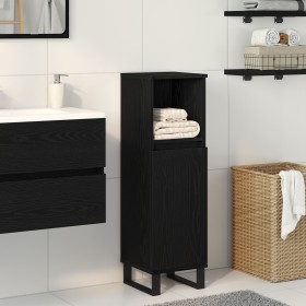 Armario de Baño Negro Roble 30x30x100 cm Madera Elaborada de , Tocadores de baño - Ref: Foro24-862886, Precio: 61,20 €, Descu...