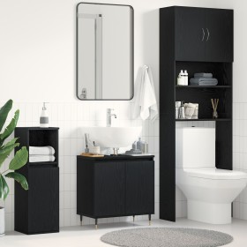 Comprar Gabinete para Lavabo Roble Negro 58x33x60
